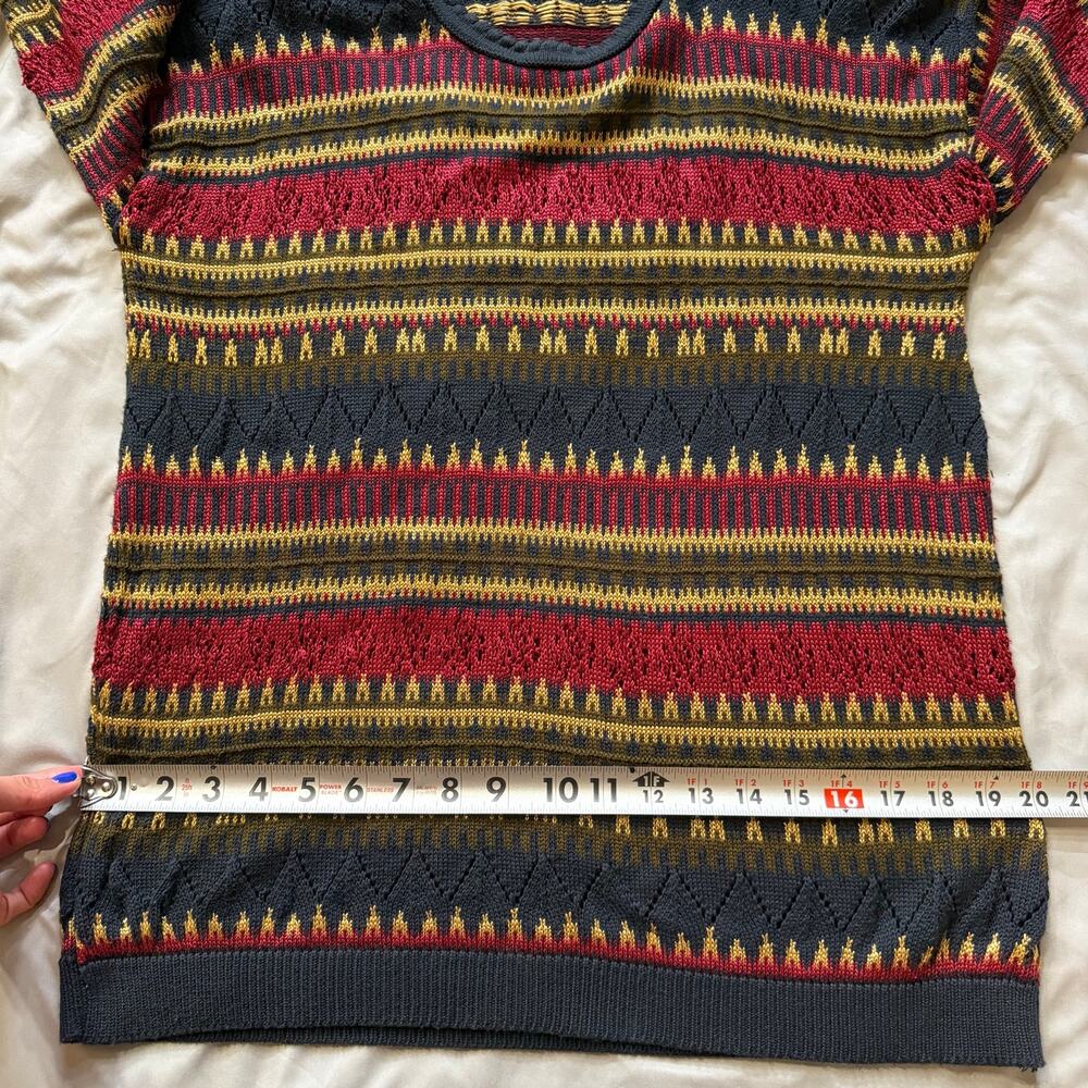 Liz Claiborne Petite Collection Fair Isle Knit Sweater Women's Petite Small - Picture 10 of 11